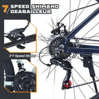NAYSAYE Bicicletta Mountain Bike Ruote da 27,5 Pollici 21 Velocità Ammortizzazione Anteriore per Uomo Donna Ragazzi e Ragazze, Blu, 68.8*26.37*39.37