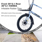 NAYSAYE Bicycle Cargo Bike 7 Speed Alloy Frame Adult Bike for Daily Commute, Blue, 65*27.56*42.13