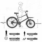NAYSAYE Bicycle Cargo Bike 7 Speed Alloy Frame Adult Bike for Daily Commute, Blue, 65*27.56*42.13