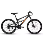 NAYSAYE Bicycle 26 Inch Steel Frame 21 Speed Mountain Bike with Dual Suspension Adult Bike for Outdoor Riding, Black, 67*25*40