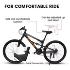 NAYSAYE Bicycle 26 Inch Steel Frame 21 Speed Mountain Bike with Dual Suspension Adult Bike for Outdoor Riding, Black, 67*25*40