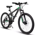 NAYSAYE Bicycle 27.5 Inch Full Suspension Mountain Bike 21 Speed with Dual Shock Absorbers for Men and Women, Gray, 68.1*27*39.7