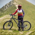 Bicicletta NAYSAYE 27,5 pollici Mountain Bike biammortizzata 21 velocità con doppio ammortizzatore per uomo e donna, grigia, 68,1*27*39,7