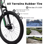 Bicicletta NAYSAYE 27,5 pollici Mountain Bike biammortizzata 21 velocità con doppio ammortizzatore per uomo e donna, grigia, 68,1*27*39,7
