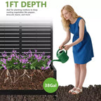 MAYEERTY Planter Box with Trellis Iron Black Arch Louvered Classic Style 72x35x16in 3-Piece Set