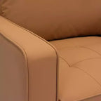 Tree City - 32'' Faux Leather Tufted Square Accent Armchair - Modern Chair for Living Room, Bedroom, Office & Small Spaces