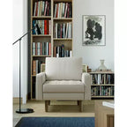 Tree City - 32'' Faux Leather Tufted Square Accent Armchair - Modern Chair for Living Room, Bedroom, Office & Small Spaces