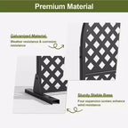 MAYEERTY Room Divider Screen Laurence Diamond Brown Arch Galvanized Sheet 72x35x16in 3-Piece Set