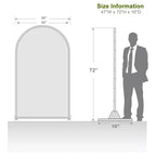 MAYEERTY Room Divider Screen Laurence Diamond Brown Arch Galvanized Sheet 72x35x16in 3-Piece Set