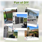 MAYEERTY Room Divider Screen Laurence Diamond Brown Arch Galvanized Sheet 72x35x16in 3-Piece Set