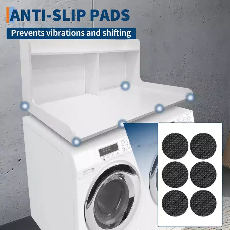TROPOW 2-Tier Laundry Countertop (54x27.55x19.68), Washer/Dryer Cover with 2.75 Edge Rails&Anti-Slip Pads for Laundry Room Storage