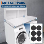 TROPOW 2-Tier Laundry Countertop (54x27.55x19.68), Washer/Dryer Cover with 2.75 Edge Rails&Anti-Slip Pads for Laundry Room Storage