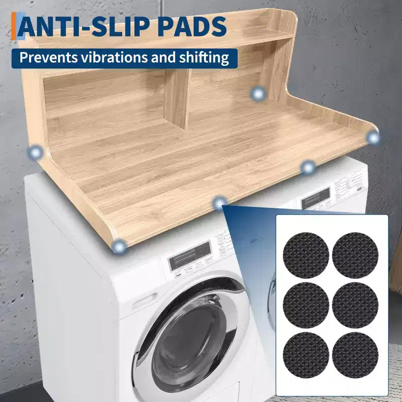 TROPOW 2-Tier Laundry Countertop (54x27.55x19.68), Washer/Dryer Cover with 2.75 Edge Rails&Anti-Slip Pads for Laundry Room Storage