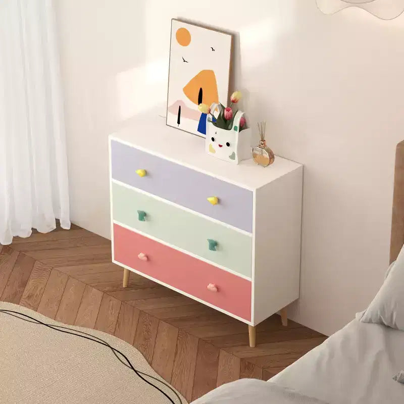 Kids 3 Drawer Dresser, Baby Nightstand for Bedroom, Storage Cabinet for Toddler Child for Living Room, Toddler Room, Nursery, Closet, Apartment
