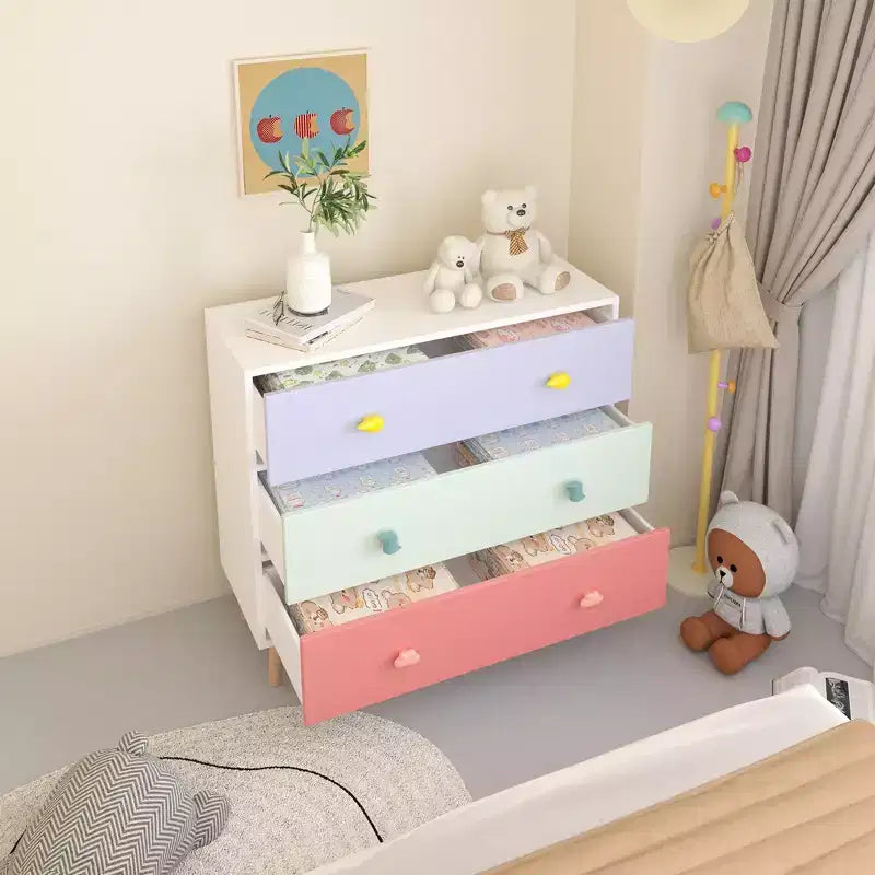 Kids 3 Drawer Dresser, Baby Nightstand for Bedroom, Storage Cabinet for Toddler Child for Living Room, Toddler Room, Nursery, Closet, Apartment
