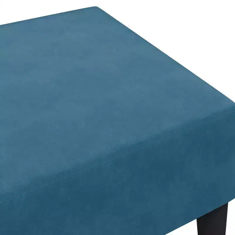 CLIHOME Modern Ottoman Footstool, Velvet Upholstered Pouf Stool for Footrest, Compact Accent Seating for Living Room