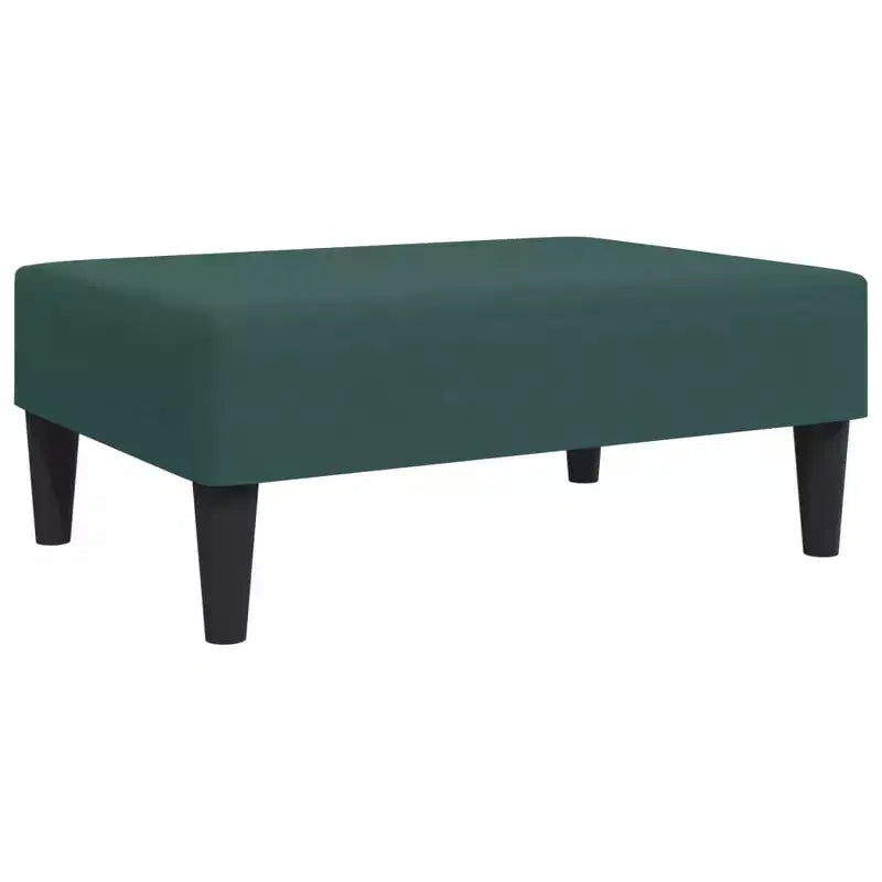 CLIHOME Modern Ottoman Footstool, Velvet Upholstered Pouf Stool for Footrest, Compact Accent Seating for Living Room