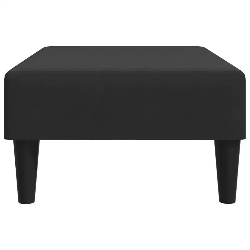 CLIHOME Modern Ottoman Footstool, Velvet Upholstered Pouf Stool for Footrest, Compact Accent Seating for Living Room