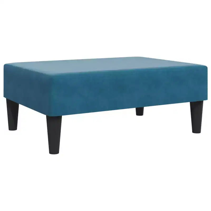 CLIHOME Modern Ottoman Footstool, Velvet Upholstered Pouf Stool for Footrest, Compact Accent Seating for Living Room