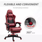 Sedia da gaming Okak High-Back con poggiatesta, sedia da computer con supporto lombare e poggiapiedi, sedia da ufficio per studio e sala lettura
