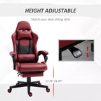 Sedia da gaming Okak High-Back con poggiatesta, sedia da computer con supporto lombare e poggiapiedi, sedia da ufficio per studio e sala lettura