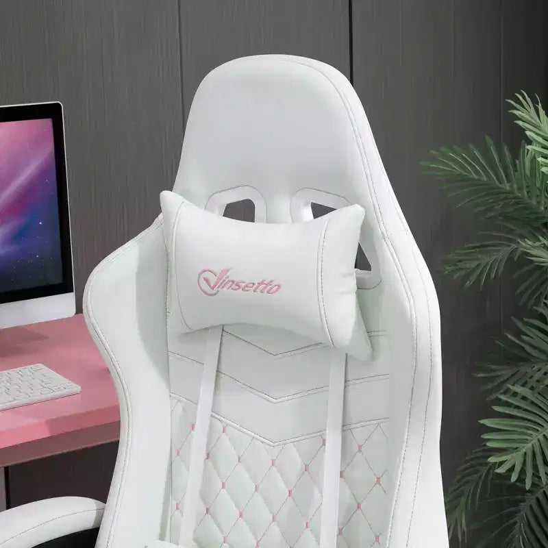 Sedia da gaming Okak High-Back con poggiatesta, sedia da computer con supporto lombare e poggiapiedi, sedia da ufficio per studio e sala lettura