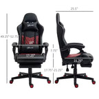 Sedia da gaming Okak High-Back con poggiatesta, sedia da computer con supporto lombare e poggiapiedi, sedia da ufficio per studio e sala lettura