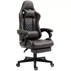 Sedia da gaming Okak High-Back con poggiatesta, sedia da computer con supporto lombare e poggiapiedi, sedia da ufficio per studio e sala lettura