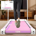 Tapis roulant portatile NAYSAYE per allenamento a casa e in ufficio, macchina per camminare e fare jogging, rosa, 43,5 x 19,5 x 3,5