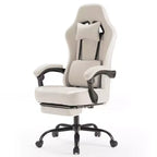 MAYEERTY Sedia da gaming per computer con supporto lombare Altezza regolabile Ruote girevoli a 360° Braccioli e poggiatesta inclusi