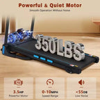 Tapis roulant pieghevole NAYSAYE 3.5HP con sistema idraulico e inclinazione per corsa e camminata a casa, nero, 48.23*19.69*41.14