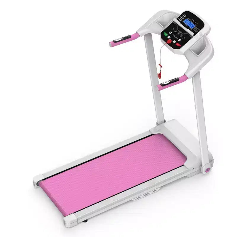 NAYSAYE Tapis Roulant Pieghevole 2.5HP Macchina da Corsa e Camminata per Casa con Nastro Spazioso per Esercizi, Bianco e Rosa, 47.64*24.8*45.67