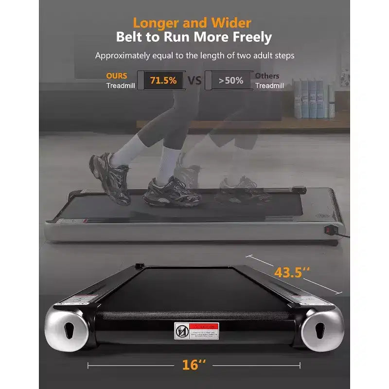 Tapis Roulant Elettrico Pieghevole 2.25HP per Ufficio Domestico, Salvaspazio, Nessun Montaggio Richiesto, Tapis Roulant Portatile per Esercizi in Ufficio o a Casa