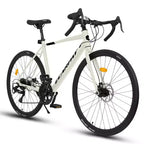 Whisen Road Bike, Lightweight Aluminum Frame, Disc Brakes, 16-Speed, Fast Acceleration, Suitable for Men and Women