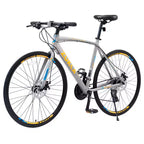 Bici ibrida Whisen 28 da adulto, bici da strada con cambio a 24 velocità, freni a disco