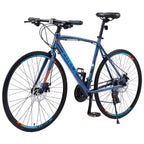 Bici ibrida Whisen 28 da adulto, bici da strada con cambio a 24 velocità, freni a disco