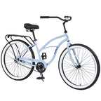 Bicicletta Whisen 26 da uomo, single speed con telaio in acciaio, ruote larghe per maggiore stabilità
