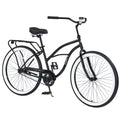 Whisen 26 Men's Beach Cruiser Bike, Single Speed Bicycles with Steel Frame, Wide Wheels for Stability