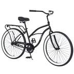 Whisen 26 Men's Beach Cruiser Bike, Single Speed Bicycles with Steel Frame, Wide Wheels for Stability