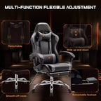 Okak Ergonomic Gaming Chair with Footrest and Lumbar Support, Computer Chair with Headrest and Armrest, Rolling Chair for Study, Office
