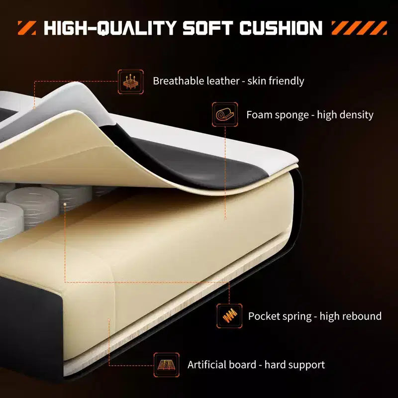 Okak Ergonomic Gaming Chair with Footrest and Lumbar Support, Computer Chair with Headrest and Armrest, Rolling Chair for Study, Office