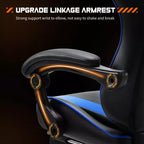 Okak Ergonomic Gaming Chair with Footrest and Lumbar Support, Computer Chair with Headrest and Armrest, Rolling Chair for Study, Office
