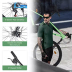 Mountain Bike Whisen 26 con sospensioni, cambio posteriore a 8 velocità, forcella, pneumatici KENDA, doppi freni a disco