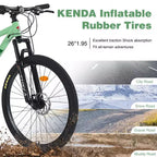 Mountain Bike Whisen 26 con sospensioni, cambio posteriore a 8 velocità, forcella, pneumatici KENDA, doppi freni a disco