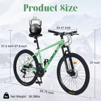 Mountain Bike Whisen 26 con sospensioni, cambio posteriore a 8 velocità, forcella, pneumatici KENDA, doppi freni a disco