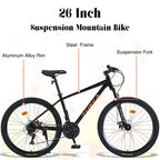 Mountain Bike Whisen 26 con sospensioni, cambio posteriore a 8 velocità, forcella, pneumatici KENDA, doppi freni a disco
