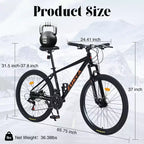 Mountain Bike Whisen 26 con sospensioni, cambio posteriore a 8 velocità, forcella, pneumatici KENDA, doppi freni a disco