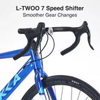Bicicletta da strada Whisen 28, bicicletta da esterno per adulti con 7 velocità, telaio in lega di alluminio per uomo e donna