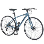 Whisen 28 Road Bike, Hybrid City Bicycle with Shimano 7 Speed Aluminum Alloy Frame Double Disc Brakes