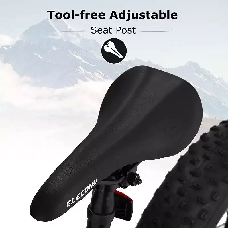 Bicicletta Okak 24" Fat Tire con Sospensione Anteriore, Mountain Bike a 7 Velocità con Freno a Disco e Telaio in Acciaio ad Alto Tenore di Carbonio, Bici da Trail per Pendolari